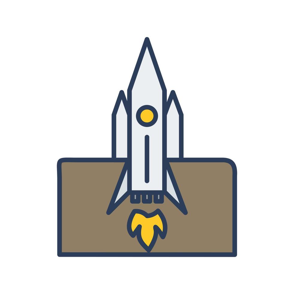 Rocket Launched Vector Icon