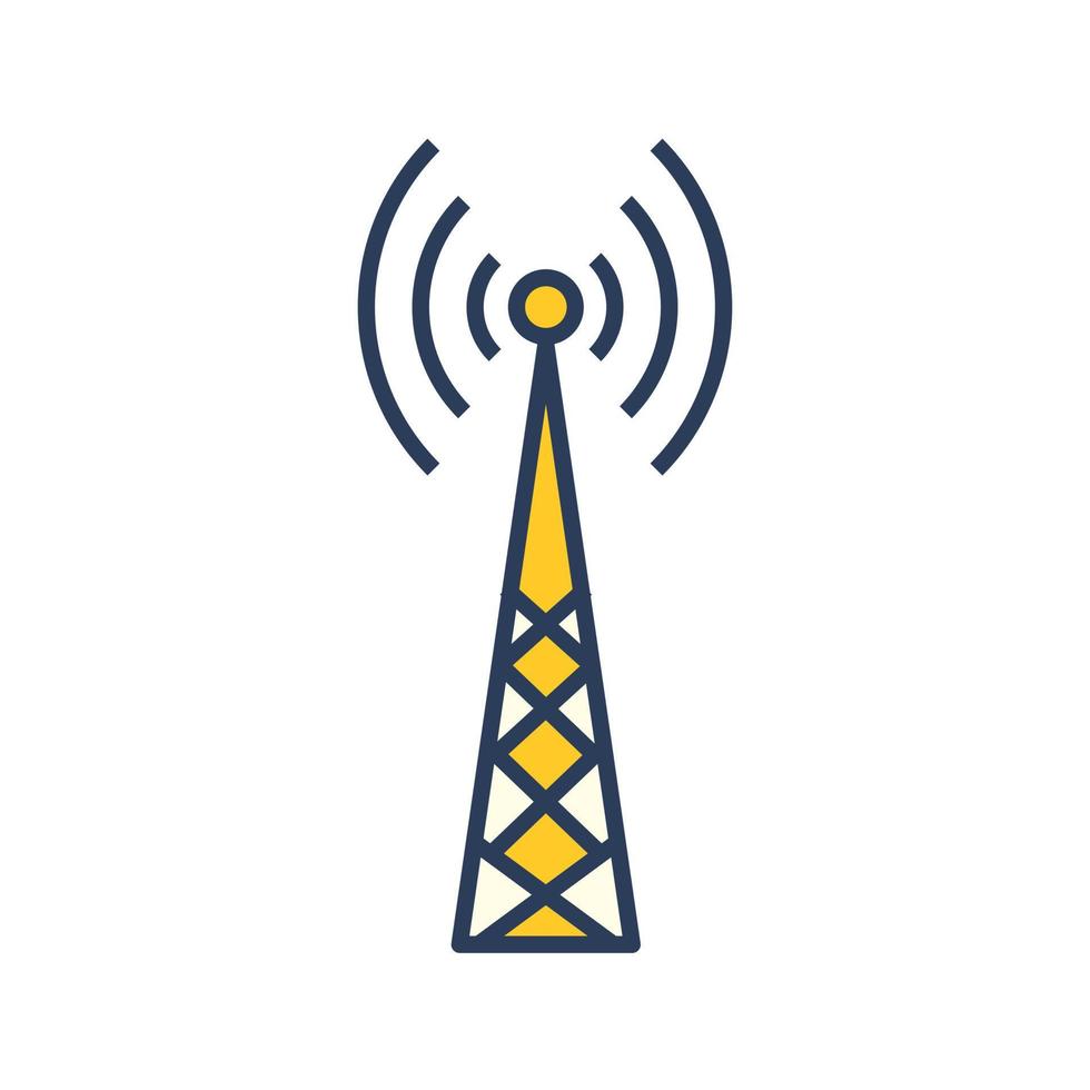 icono de vector de torre de telecomunicaciones