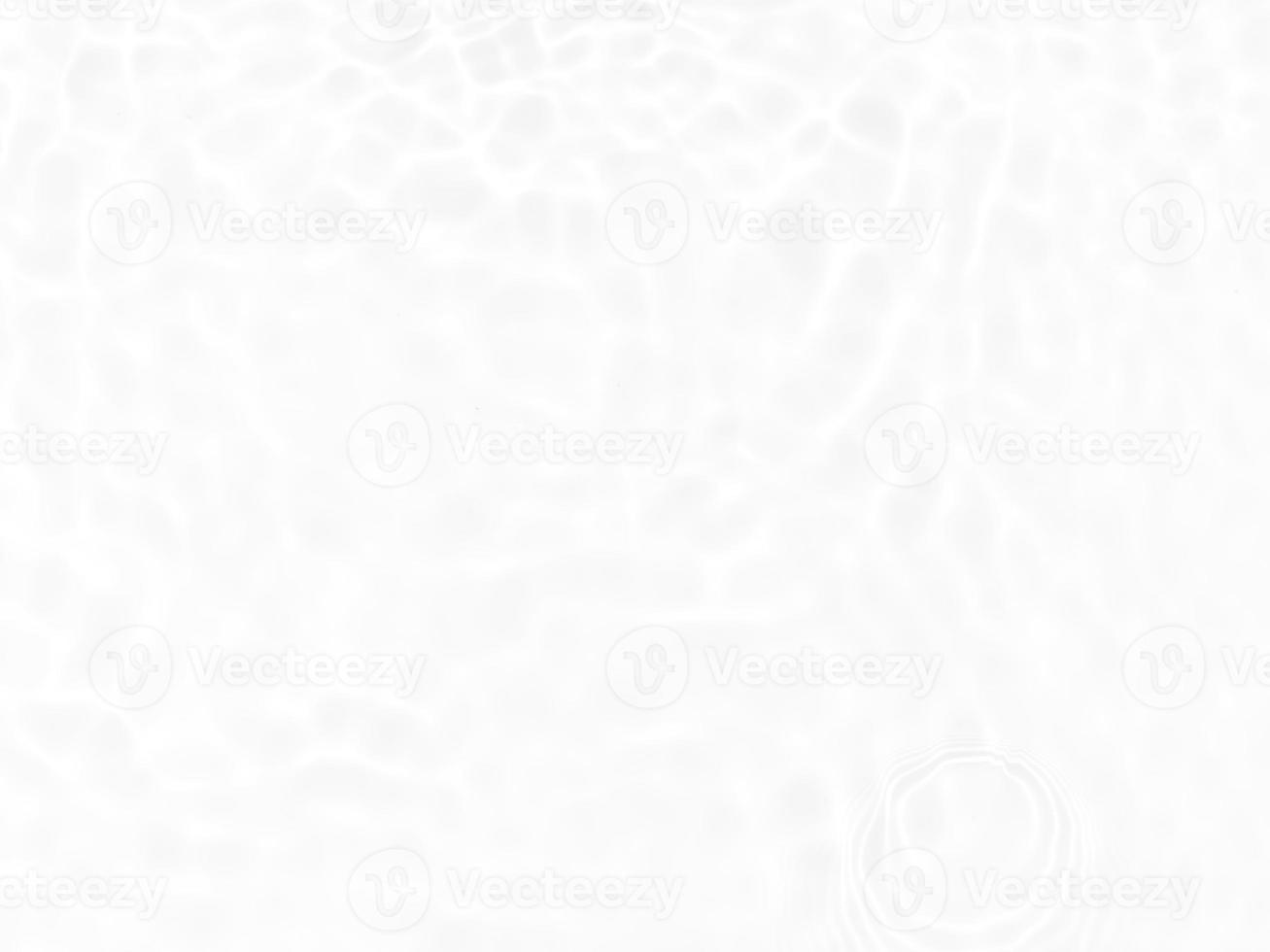 Defocus blurred transparent white colored clear calm water surface texture with splashes and bubbles. Trendy abstract nature background. Water waves in sunlight with copy space. White water shine art. photo