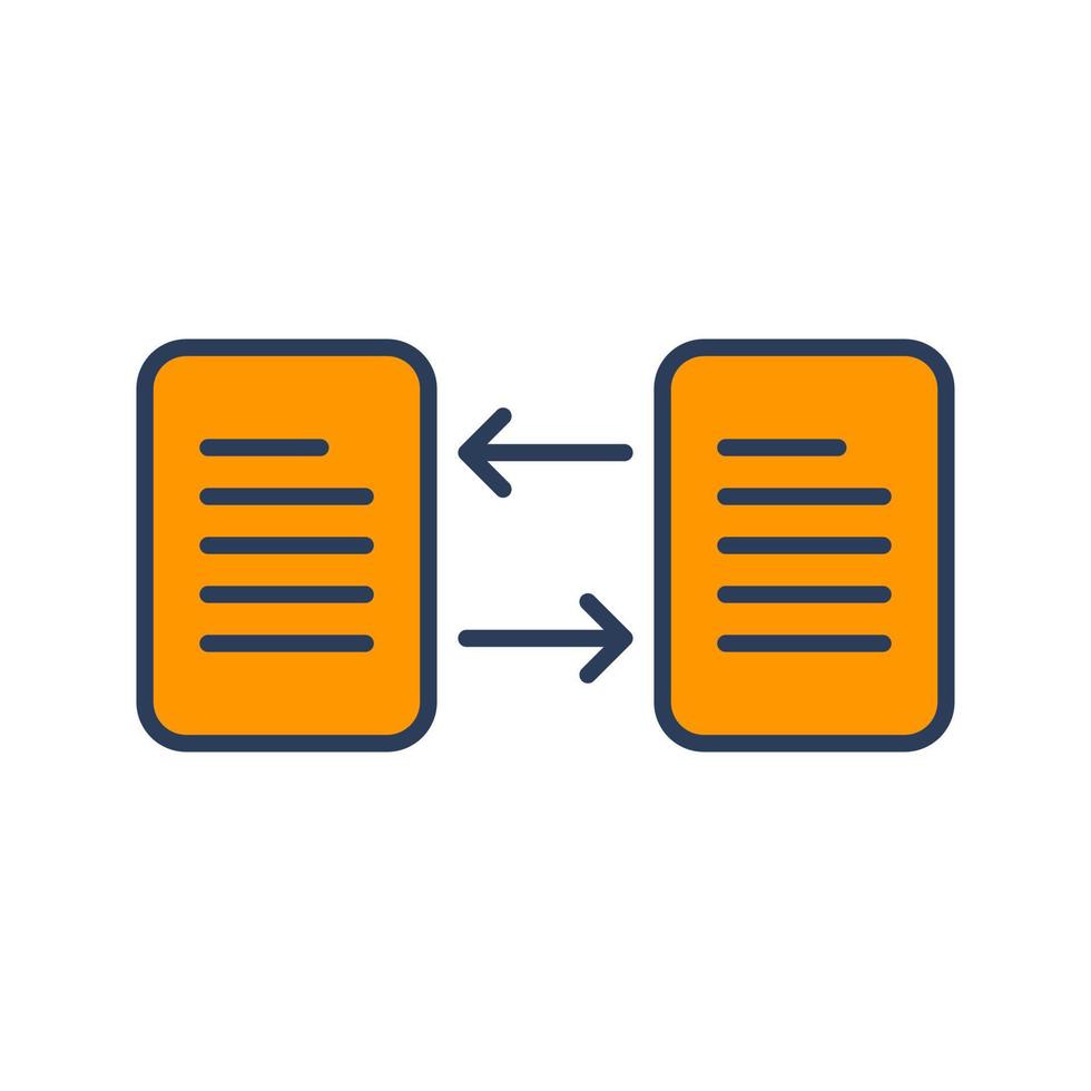 File Transfer Server Line Filled Icon vector