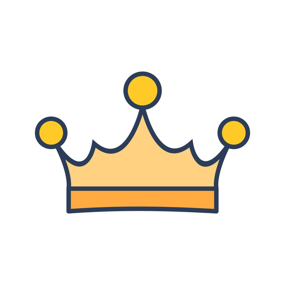 icono de vector de corona de rey