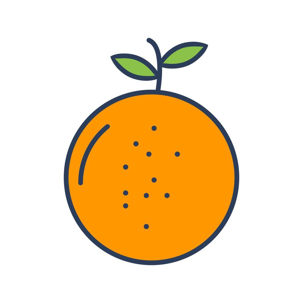 icono de vector de mandarina