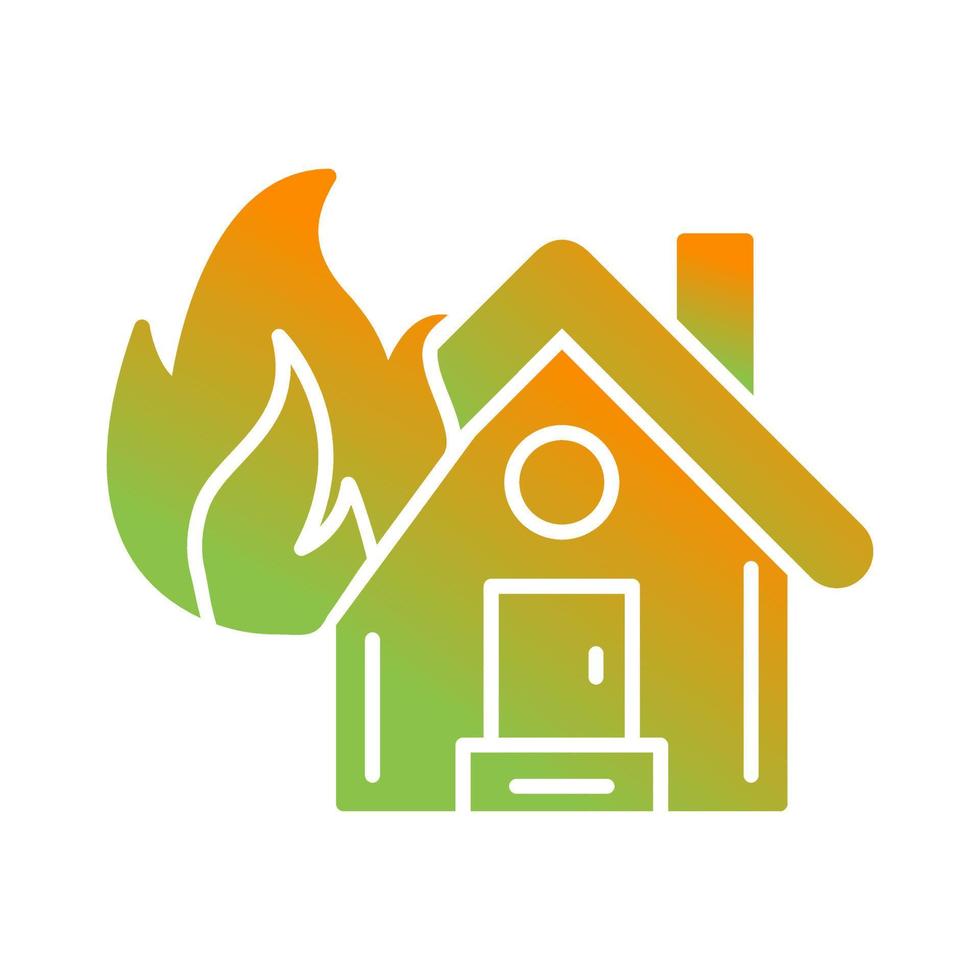 House On Fire Vector Icon