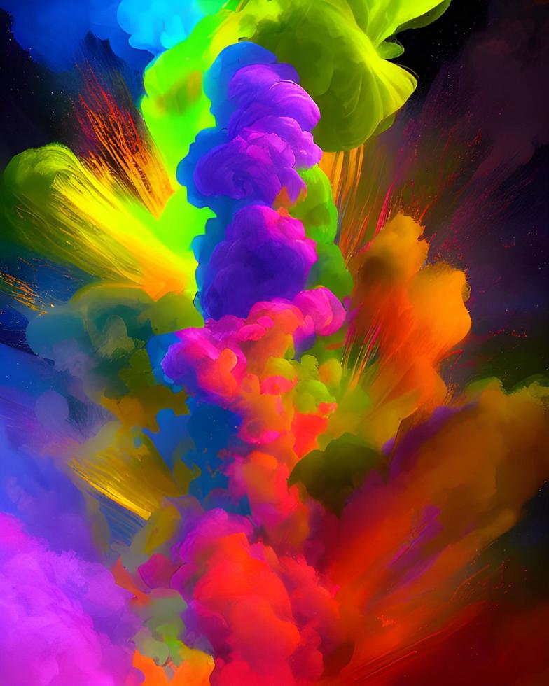 Blurred Colorful Smoke Effect Background photo