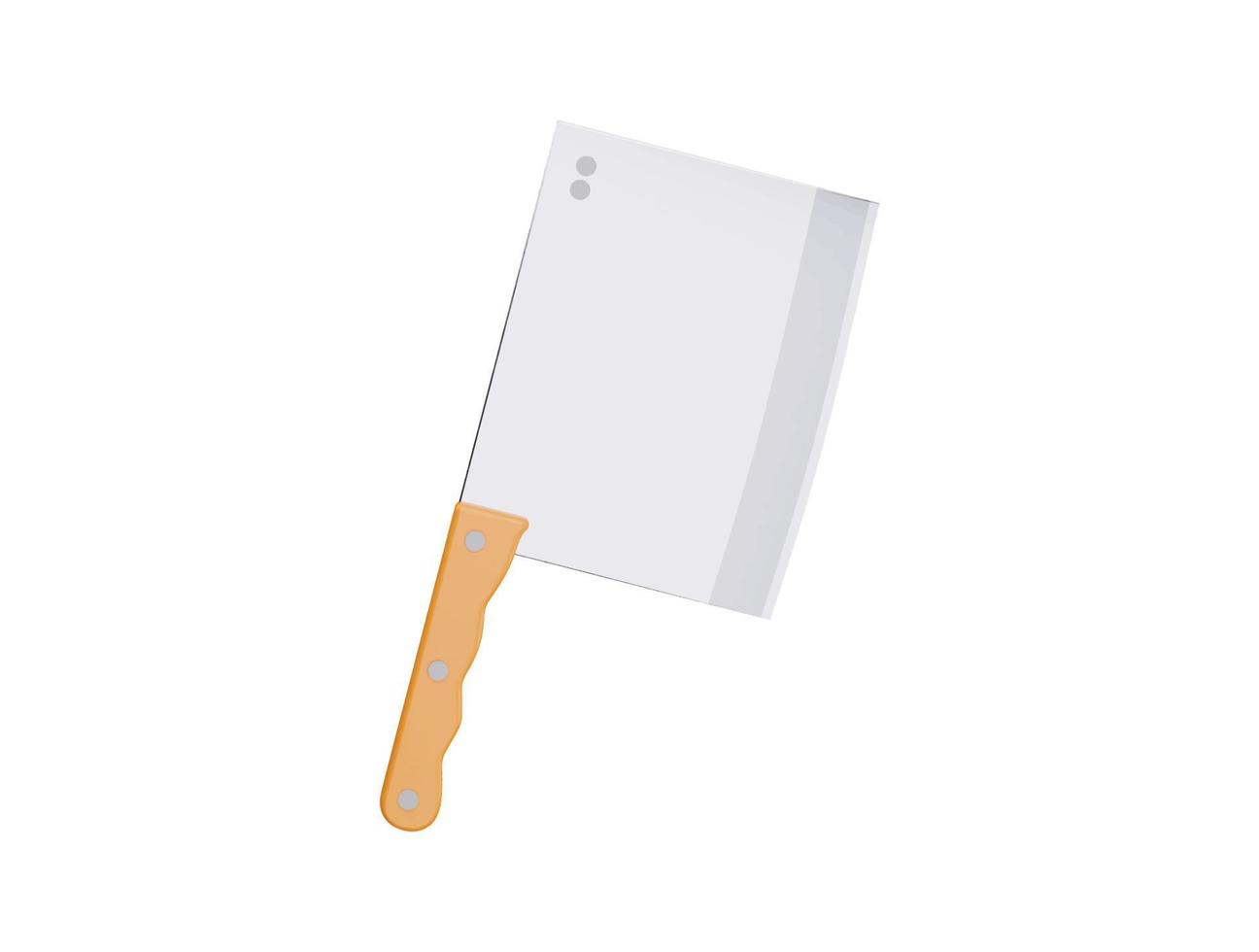 Knife 3d vector icon cartoon minimal style