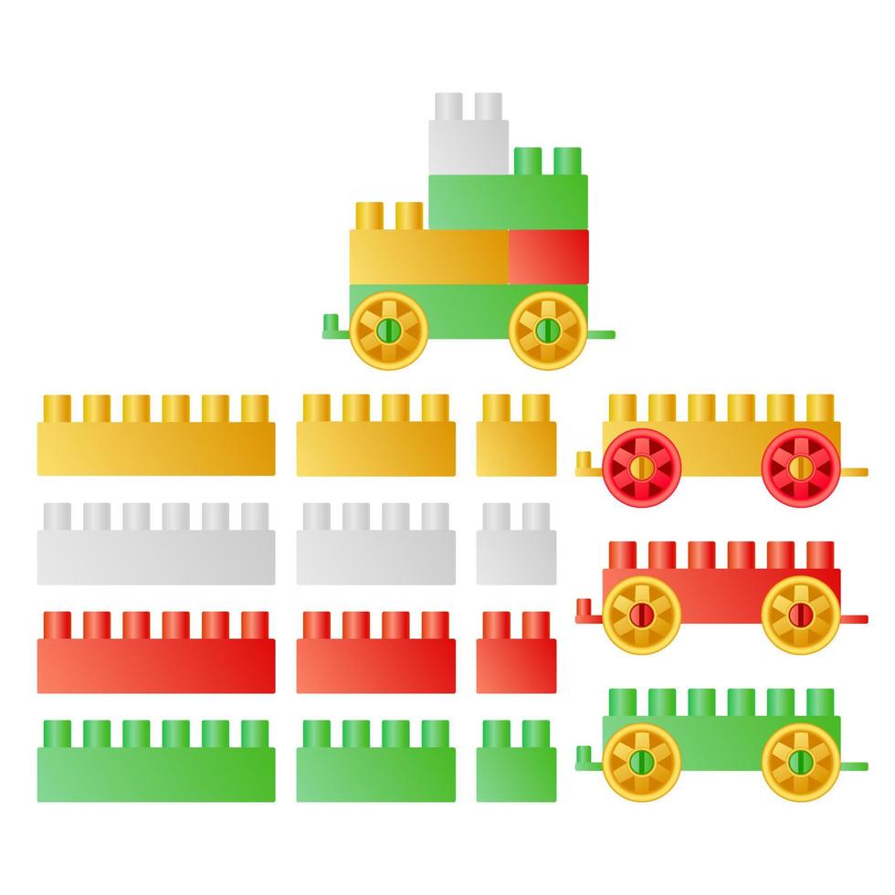 childrens Toys blocks vector