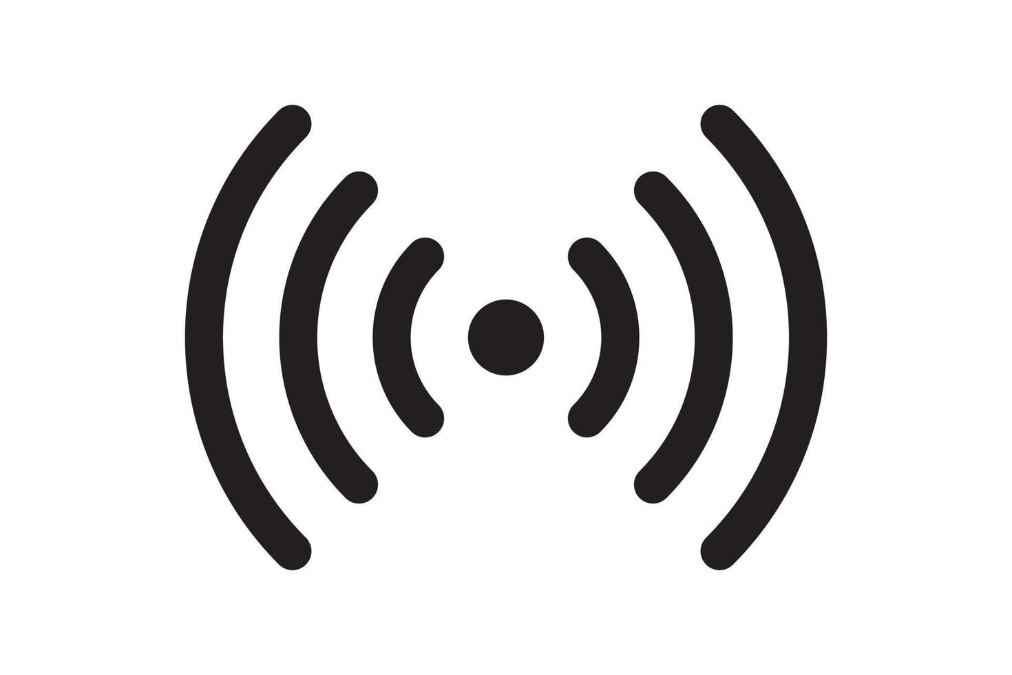 conexión de señal de símbolo wi fi. señal de tecnología inalámbrica de internet vectorial. icono de comunicación de red wifi. vector