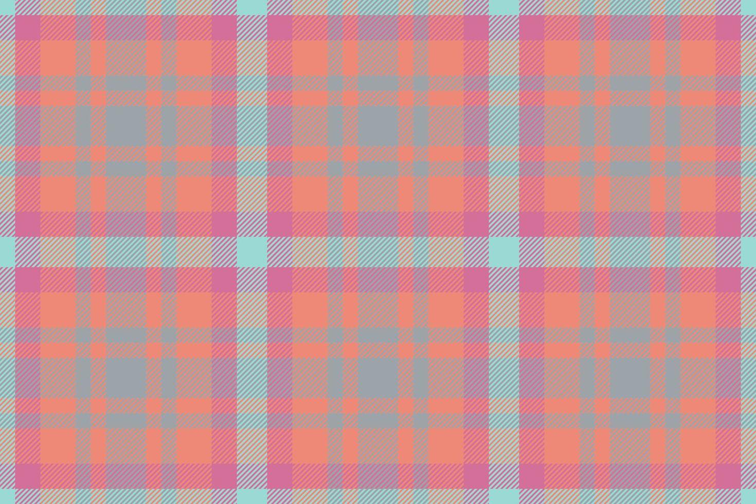 Plaid background, check seamless pattern in pink. Vector fabric texture for textile print, wrapping paper, gift card or wallpaper.