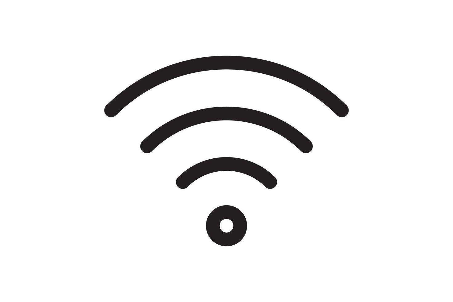Wi Fi symbol signal connection. Vector wireless internet technology sign. Wifi network communication icon.