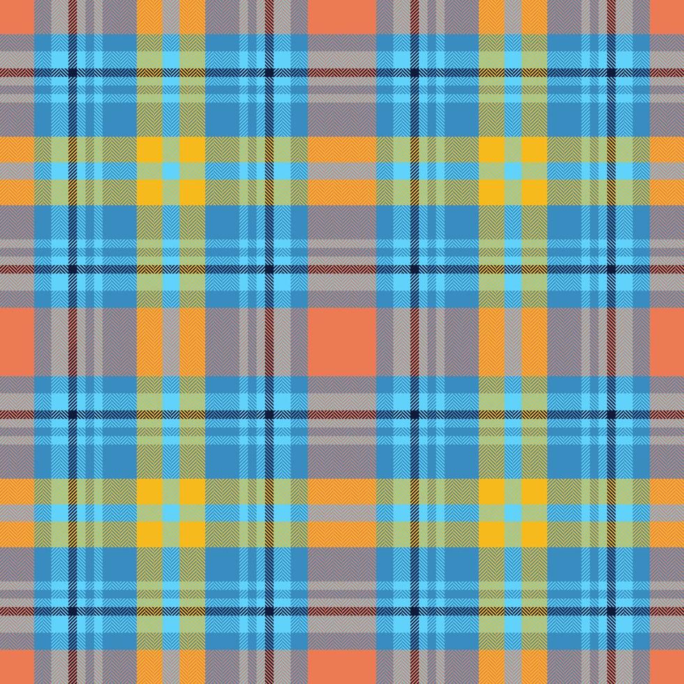 Plaid seamless pattern. Check fabric texture. Vector textile print.