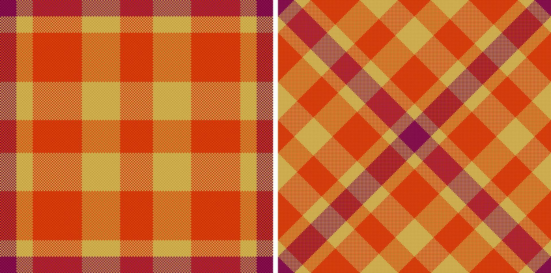 Fabric texture background. Check pattern vector. Seamless plaid textile tartan. vector