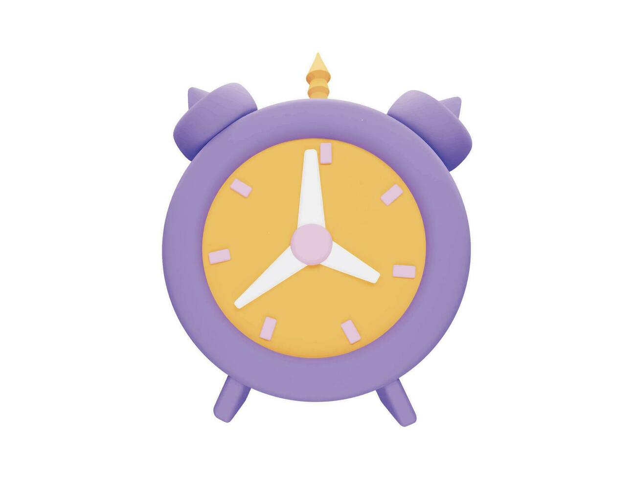 Alarm clock with 3d vector icon cartoon minimal style