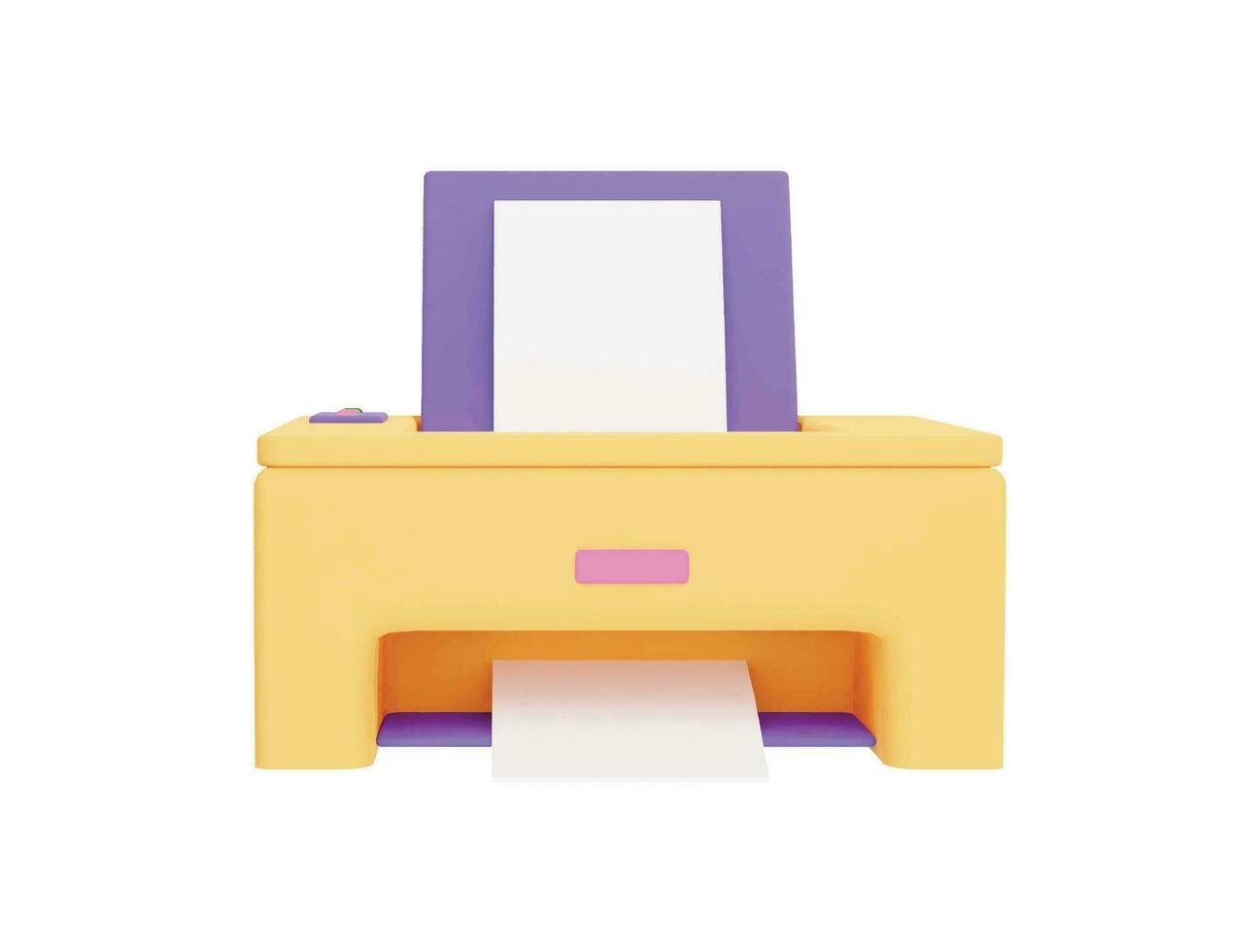 printer electronic device with 3d vector icon cartoon minimal style