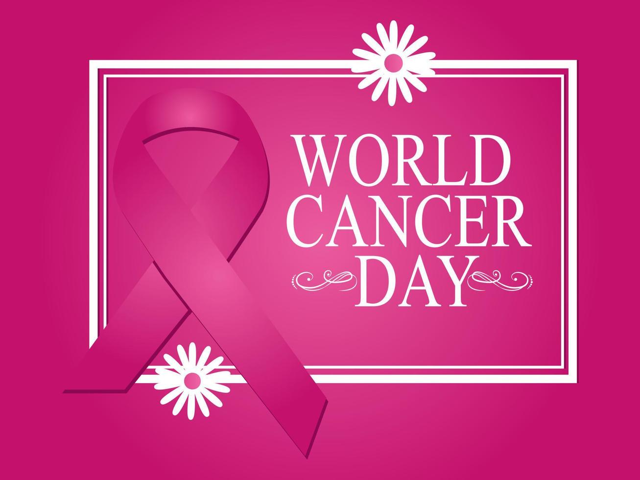 World cancer day vector logo event concept colorful ribbon with vector illustration design