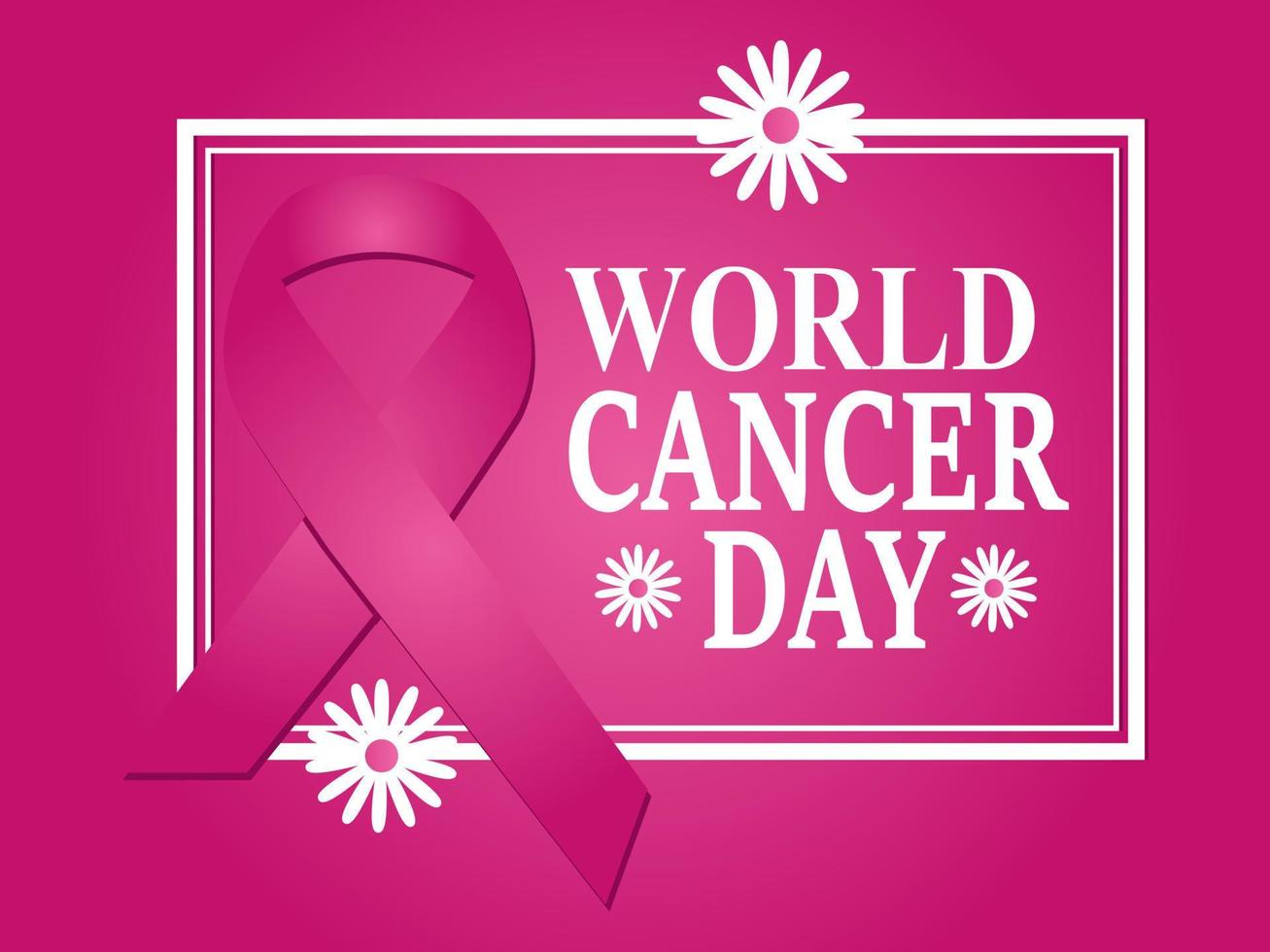 World cancer day vector logo event concept colorful ribbon with vector illustration design