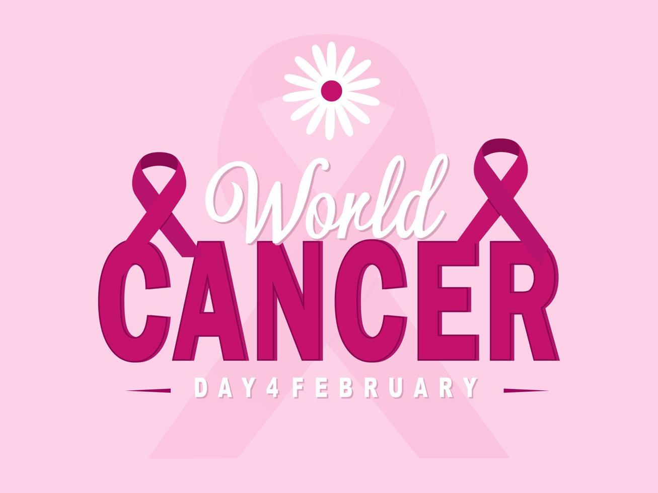 World cancer day vector logo event concept colorful ribbon with vector illustration design