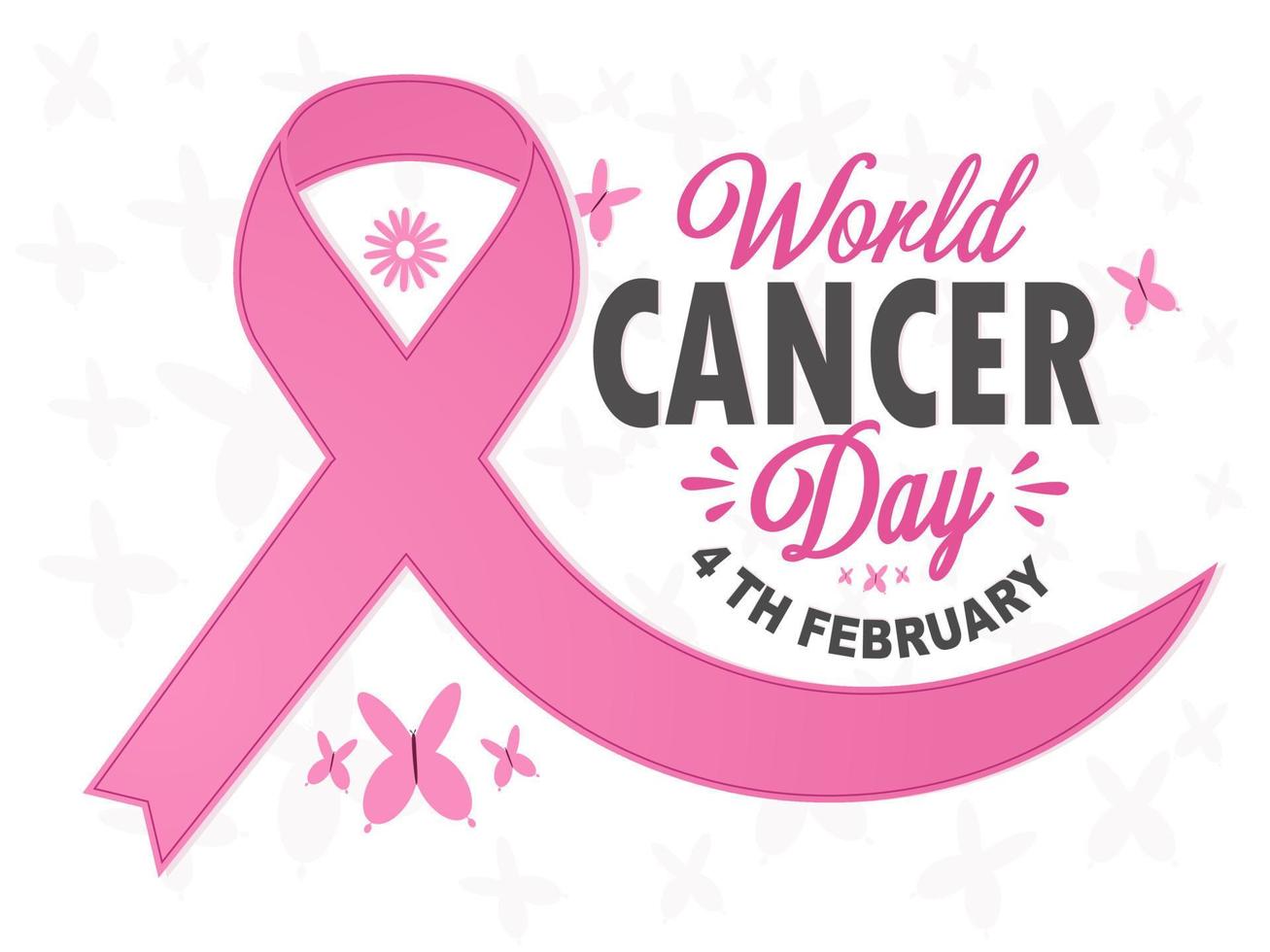 World cancer day vector logo event concept colorful ribbon with vector illustration design