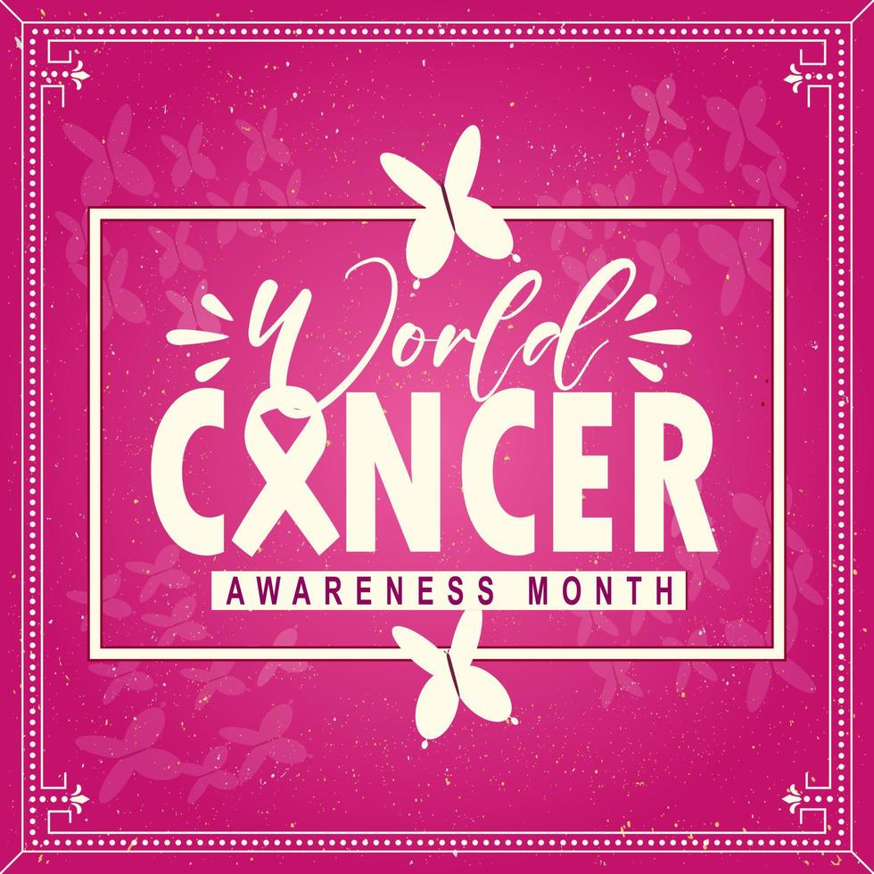World cancer day vector logo event concept colorful ribbon with vector illustration design