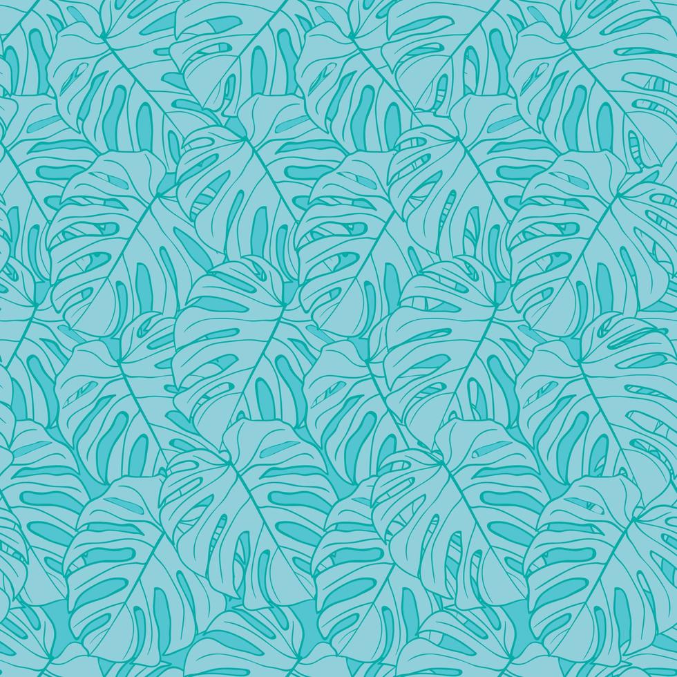 hermosa monstera tropical deja un diseño de patrones sin fisuras. Fondo de naturaleza de hojas tropicales. ilustración brasileña de moda. diseño de primavera y verano para textiles, estampados, papel envolvente. vector