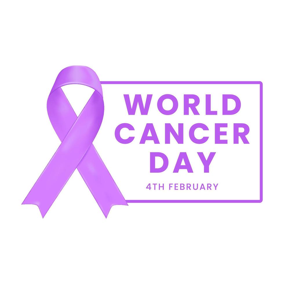 4 de febrero, concepto del día mundial contra el cáncer. vector