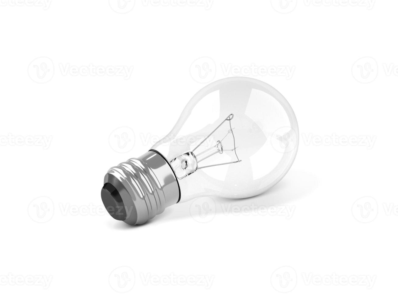 light bulb isolated on white. 3d render photo