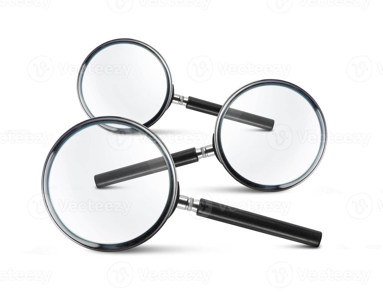 Magnifying glass on white background photo