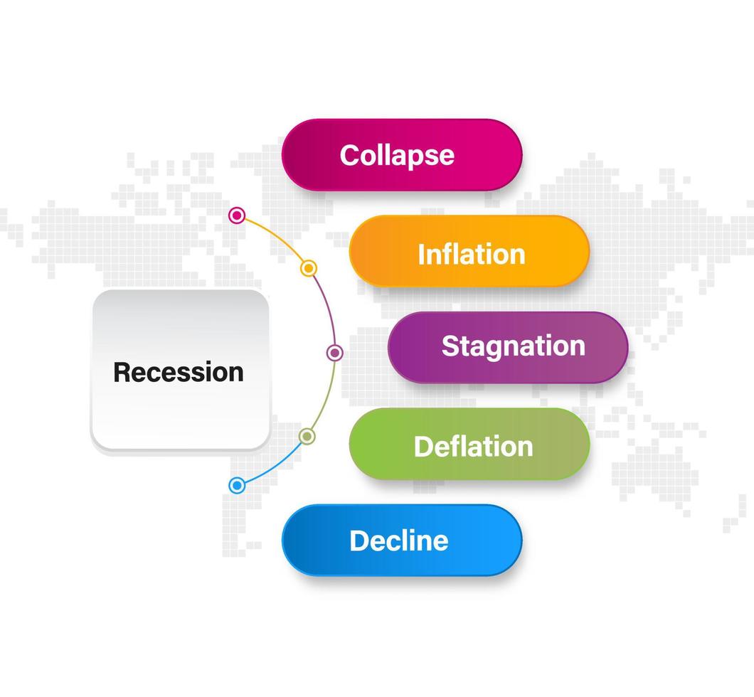Financial crisis newspaper titles. Stock markets falling down. Trading halted. News headline collection vector ilustration