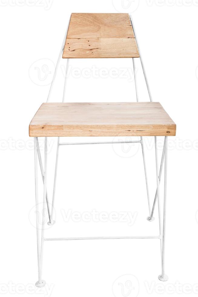 Wooden chair isolated. photo