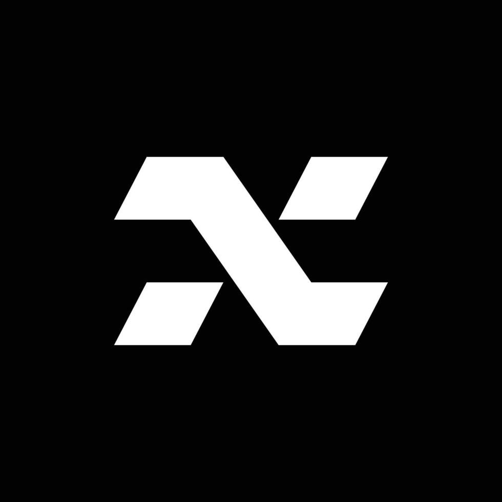 Monogram letter x or n logo vector