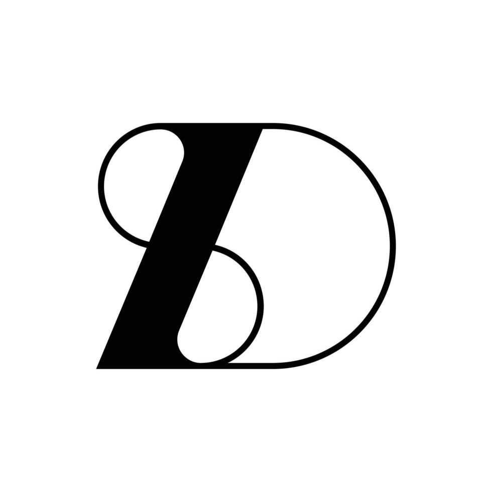 logotipo de la letra sd del monograma vector