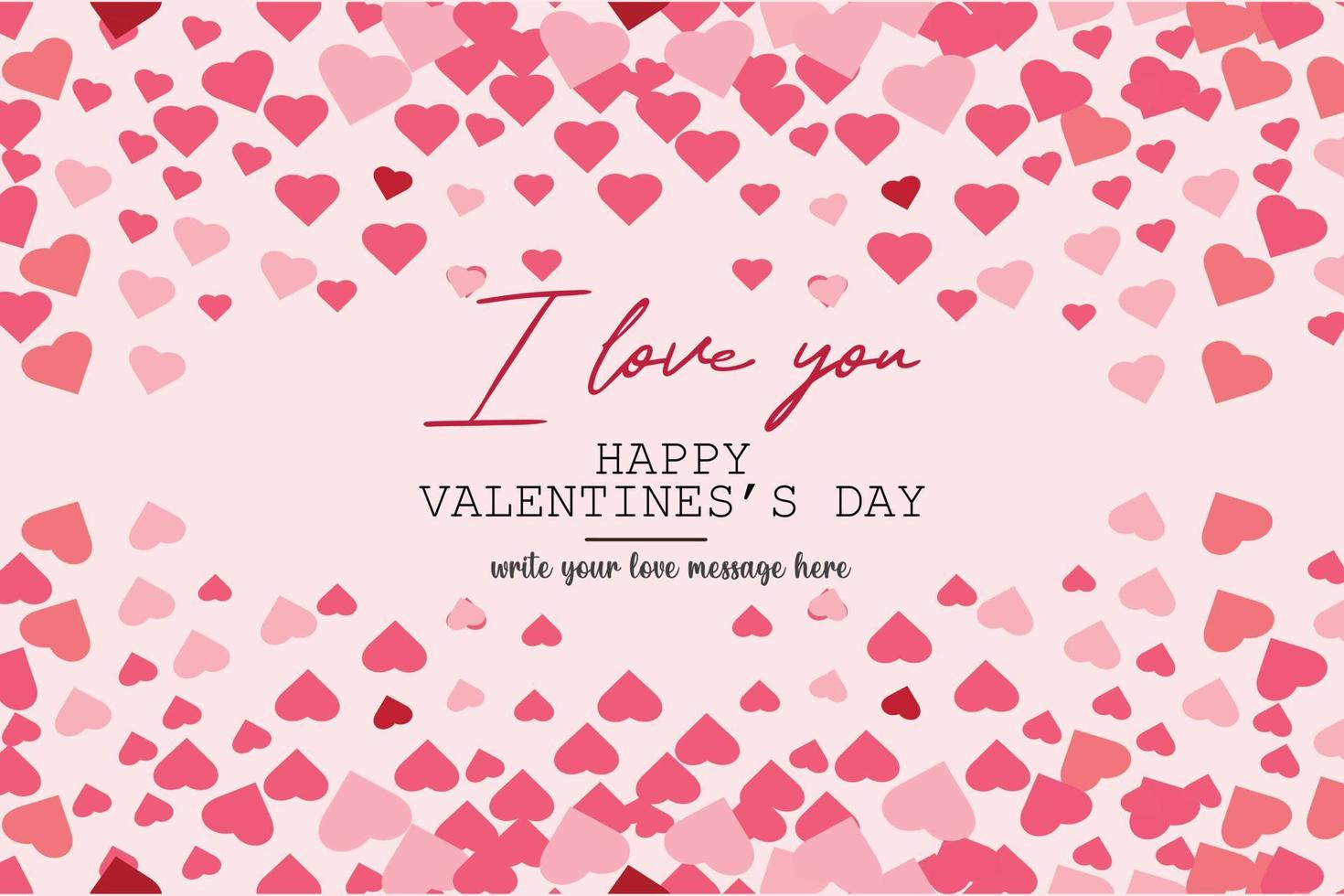 Happy valentine's day design in a romantic background vector