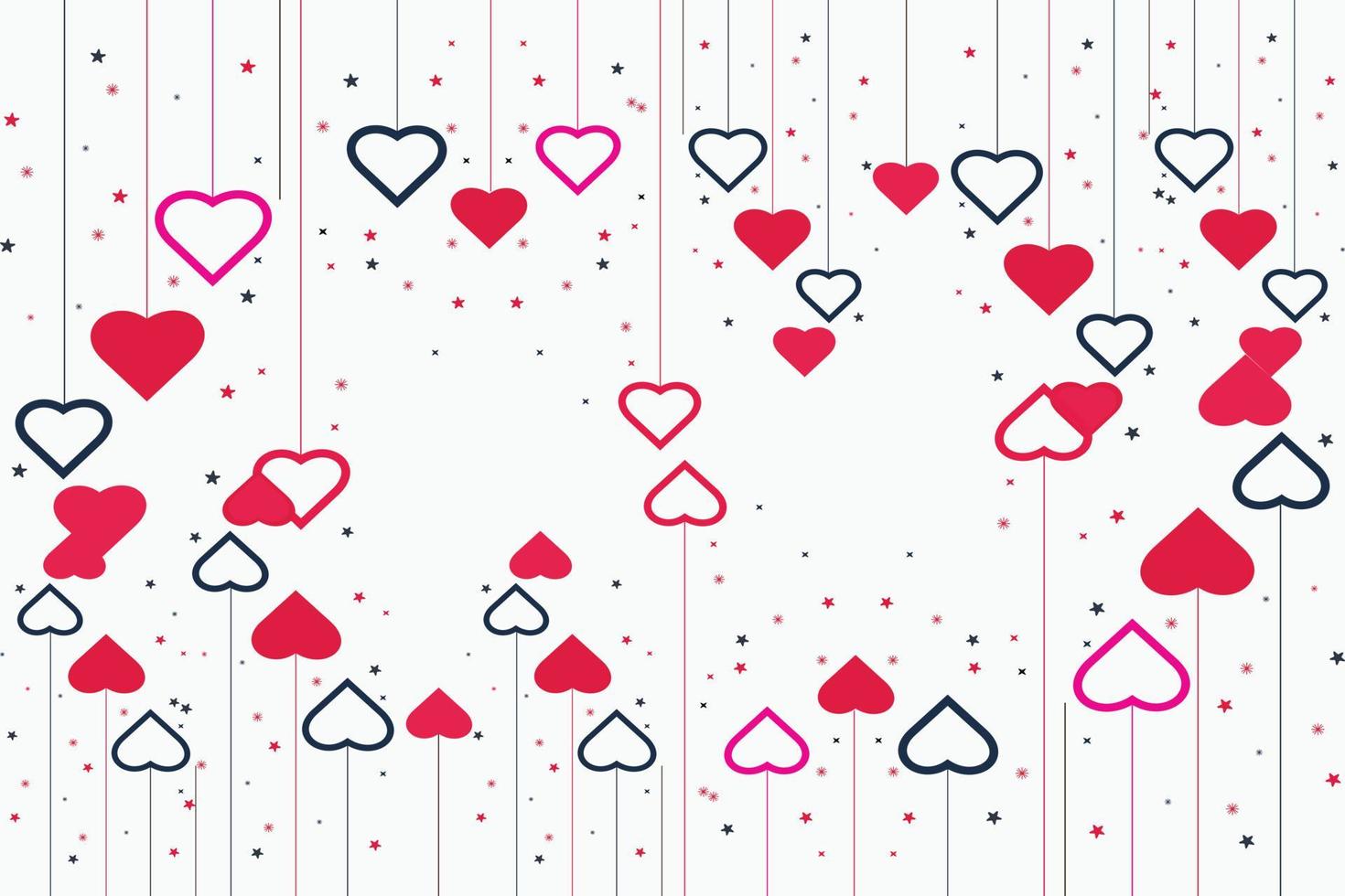 diseño de feliz día de san valentín en un fondo romántico vector