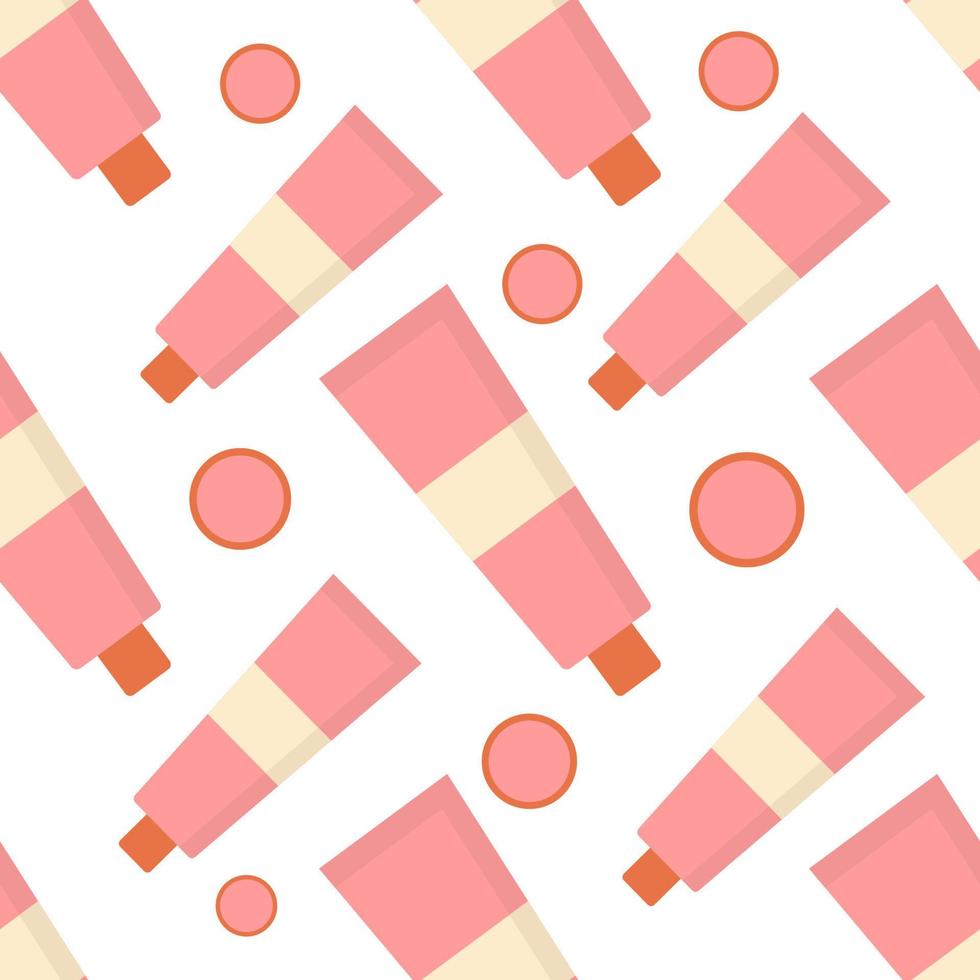 pattern of a pink tube with cream vector