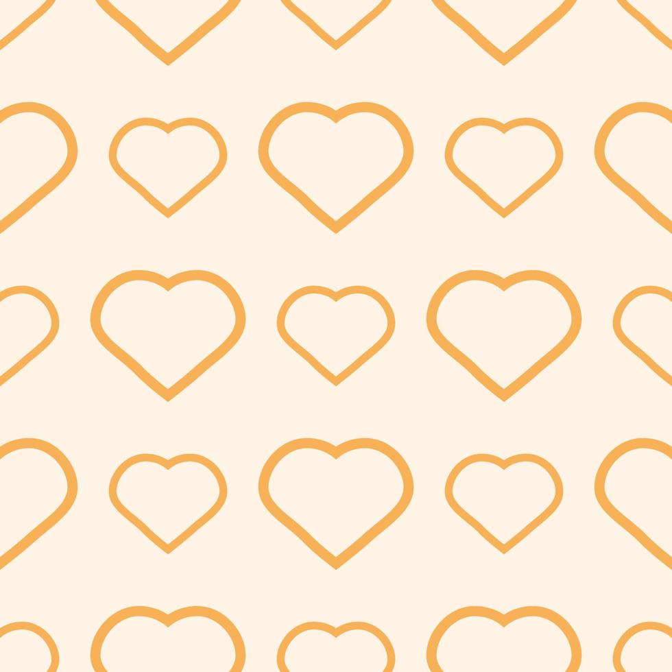 Yellow heart pattern vector