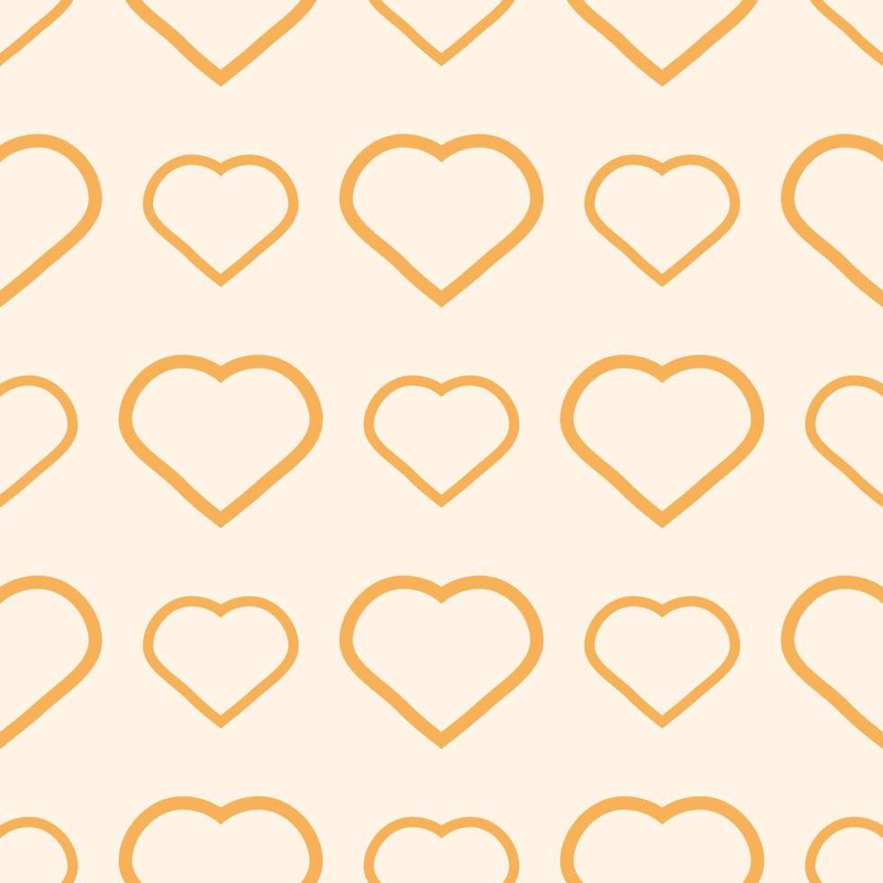 Yellow heart pattern vector