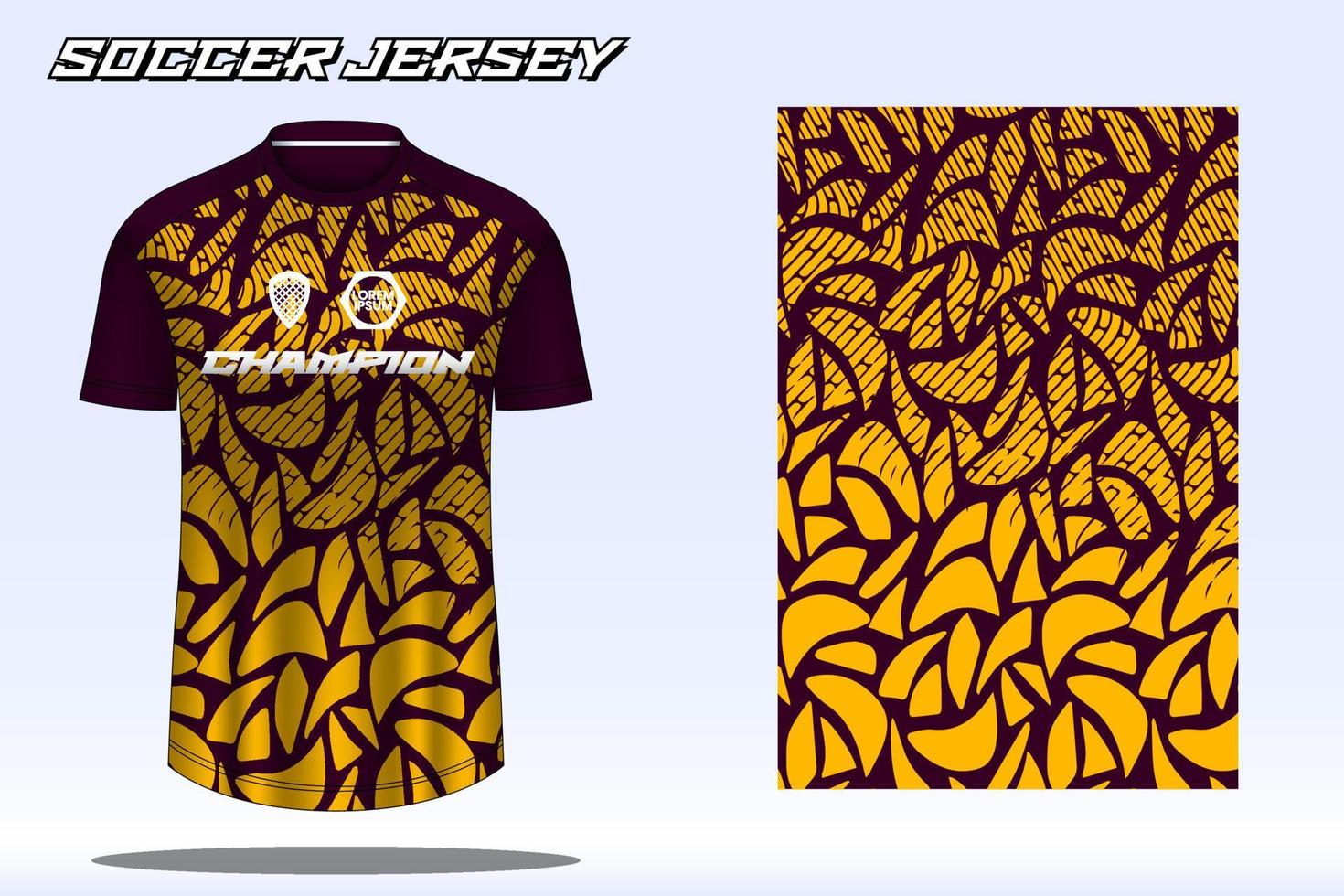 Soccer jersey sport t-shirt design mockup for football club 14 vector