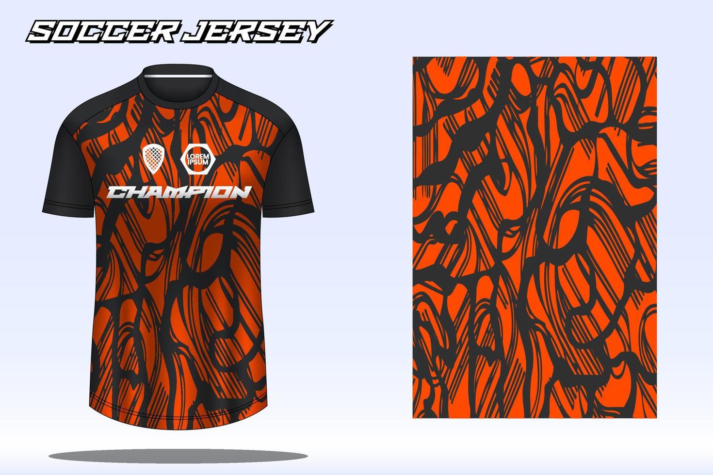 Soccer jersey sport t-shirt design mockup for football club 10 vector