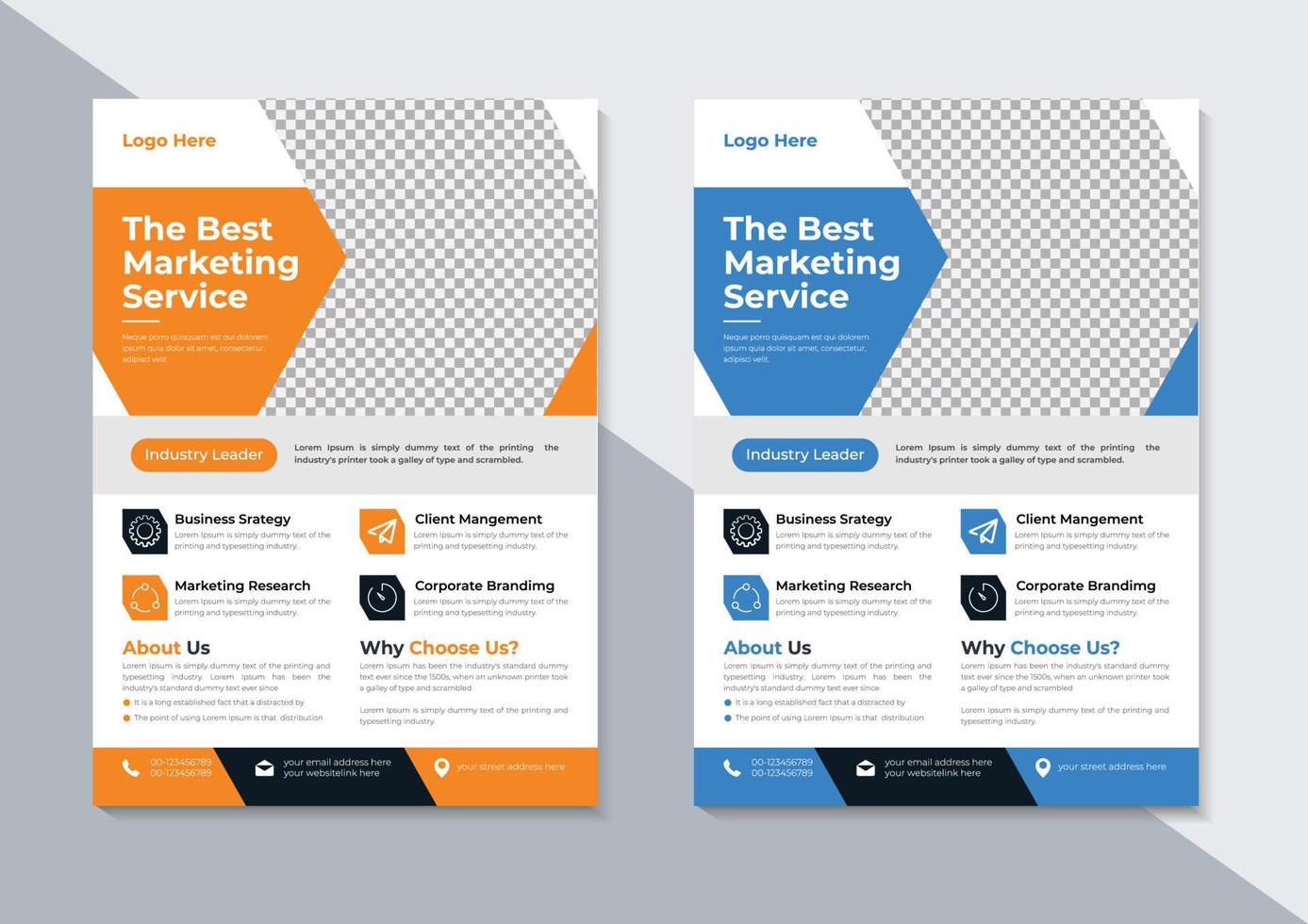 Corporate Flyer Template, Business Flyer Design,  Brochure Design, Marketing, Annual Report, Pro Vector