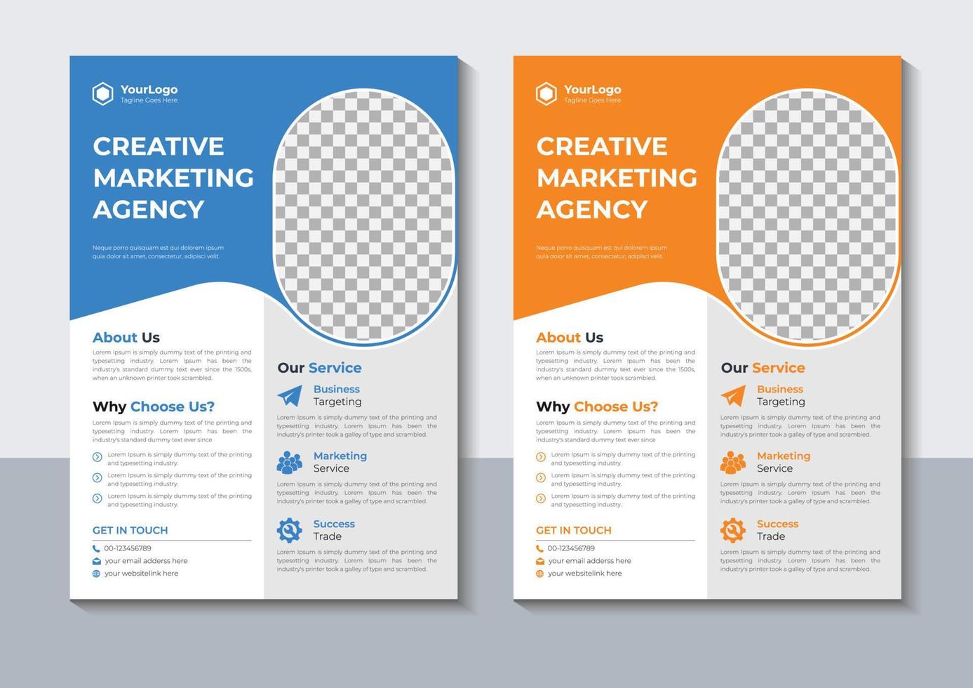 Modern Creative Flyer Design, Corporate Flyer Template, Marketing, Professional, Company, layout, Annual Report, Pro Vector