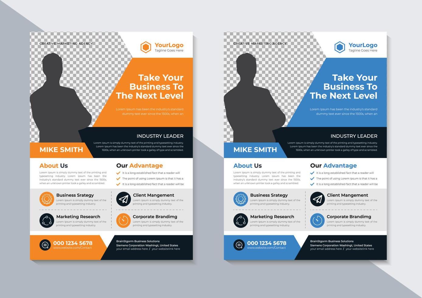 Creative Flyer Template, Business flyer Design, Brochure Design, Marketing, Annual Report, Pro Vector