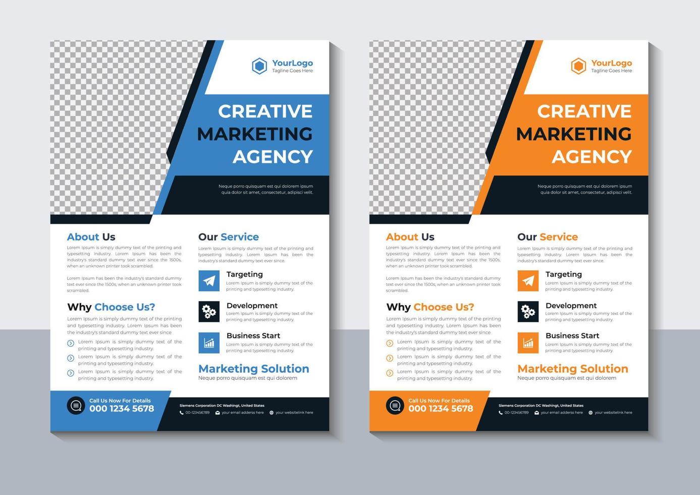 Modern Creative Flyer Design, Corporate Flyer Template, Business, Marketing, Professional, Company, layout, Annual Report, Pro Vector