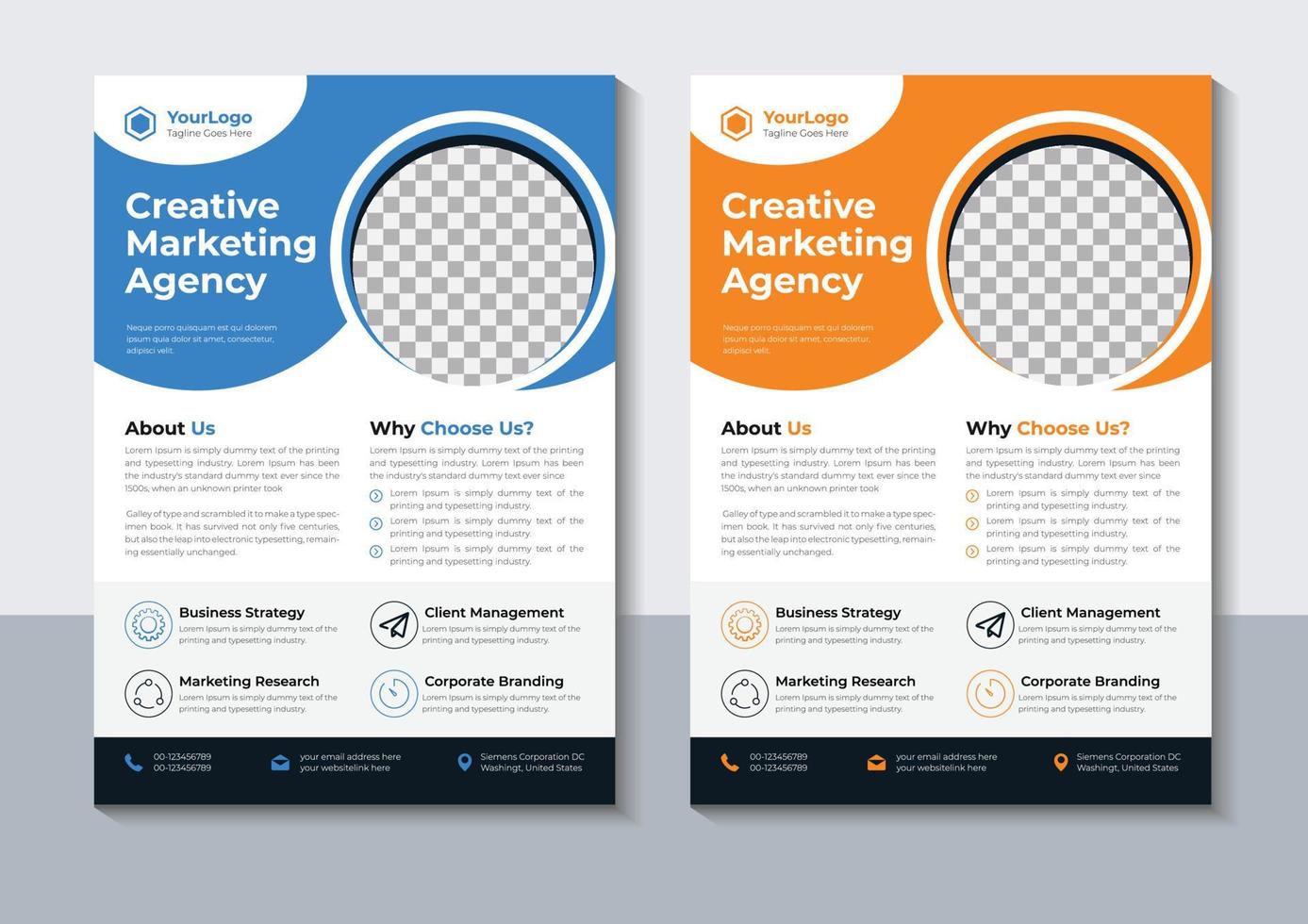 Modern Creative Flyer Design, Corporate Flyer Template, Business Brochure Design, Marketing, Professional, layout, Annual Report, Pro Vector