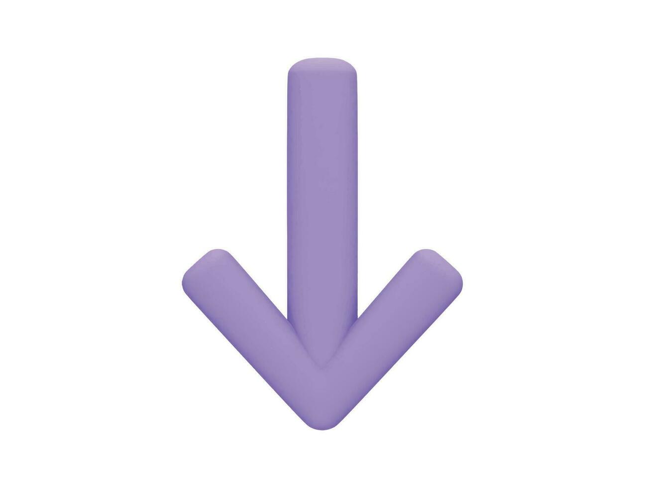 down arrow with 3d vector icon cartoon minimal style