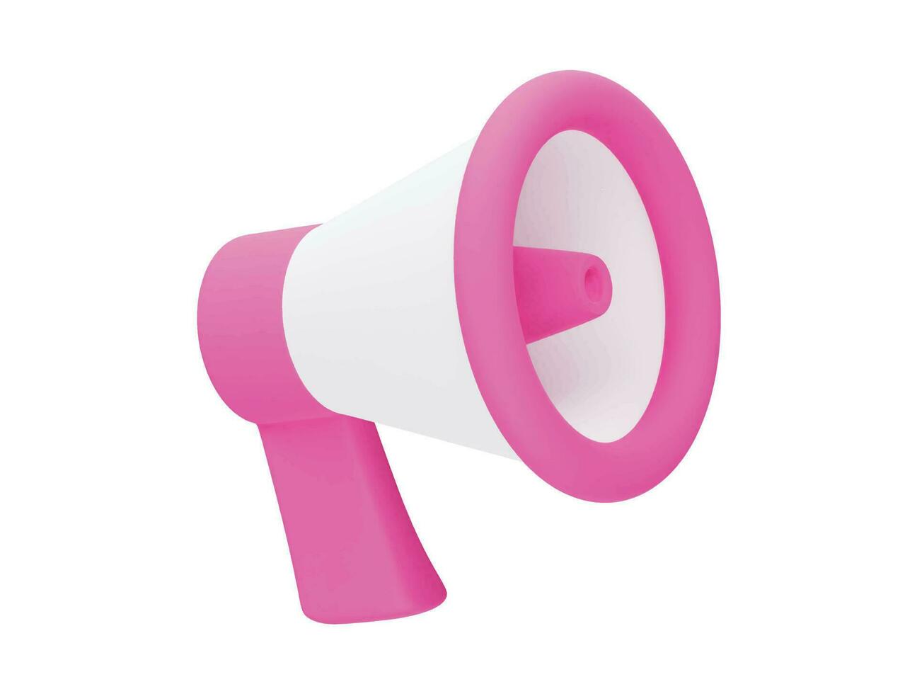 transparent 3d megaphone rendering icon vector