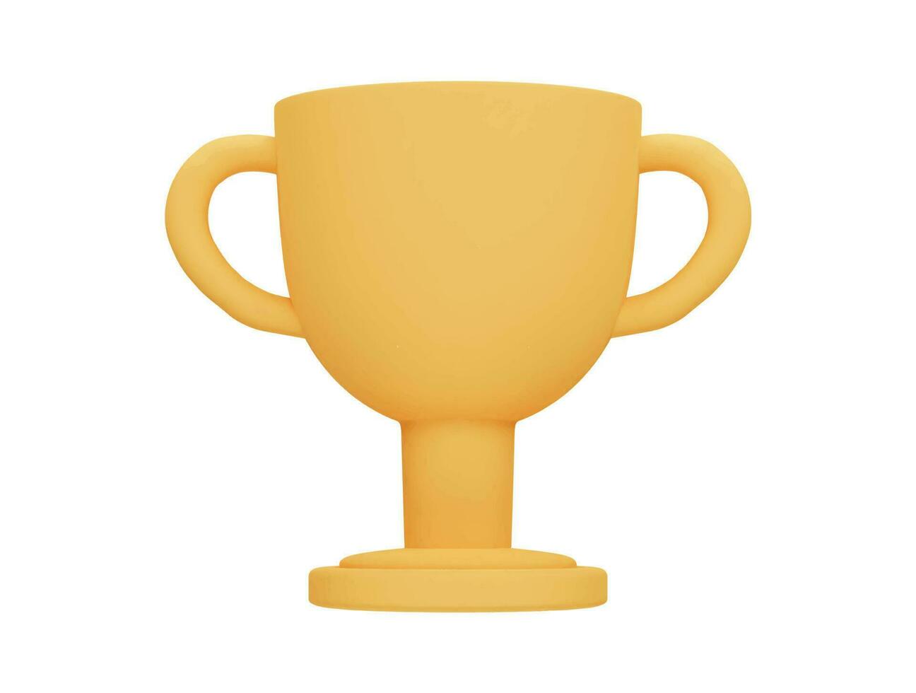 champion trophy cup concept 3d vector icon