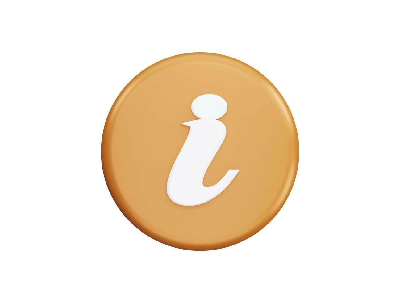 Info with 3d vector icon cartoon minimal style