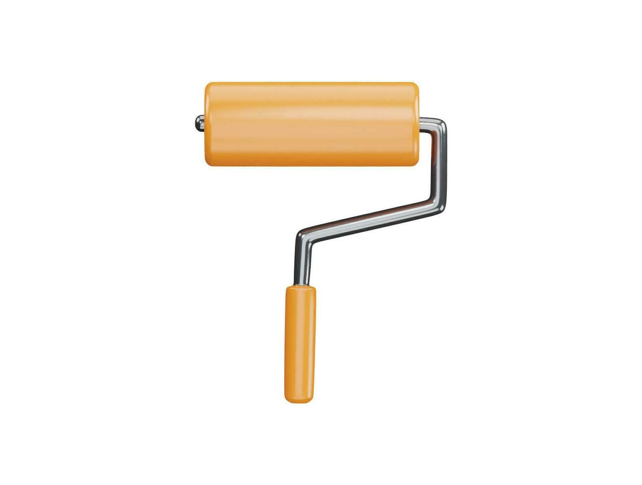 Paint roller with 3d vector icon cartoon minimal style