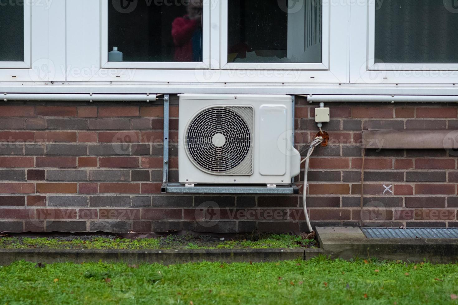 old rusty air conditioner on a brick wall 16646299 Stock Photo at Vecteezy