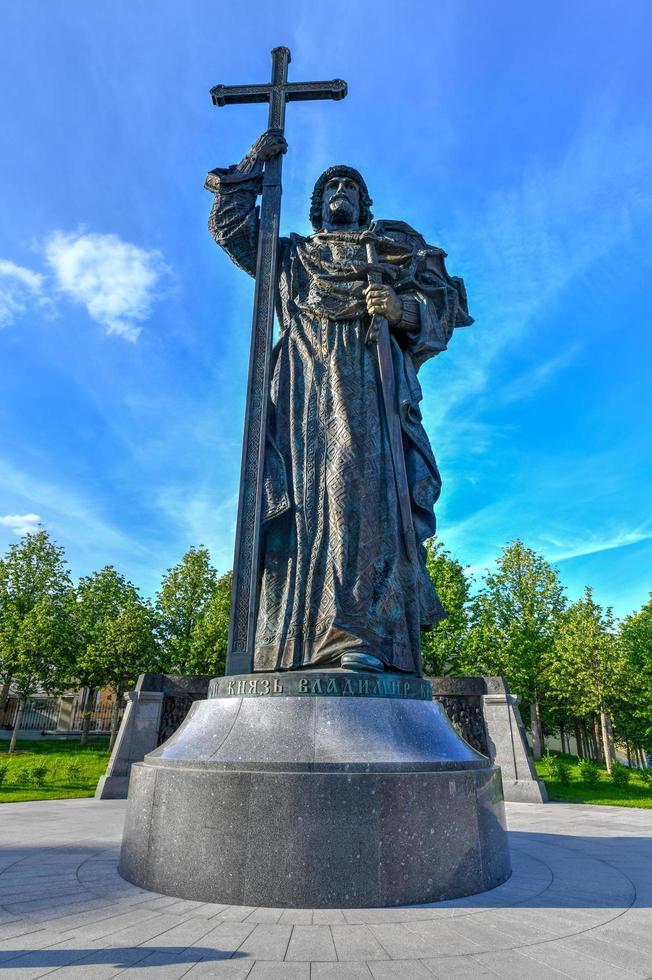 Monument to Vladimir the Great on Borovitskaya Square near the Moscow Kremlin, Russia, 2022 photo
