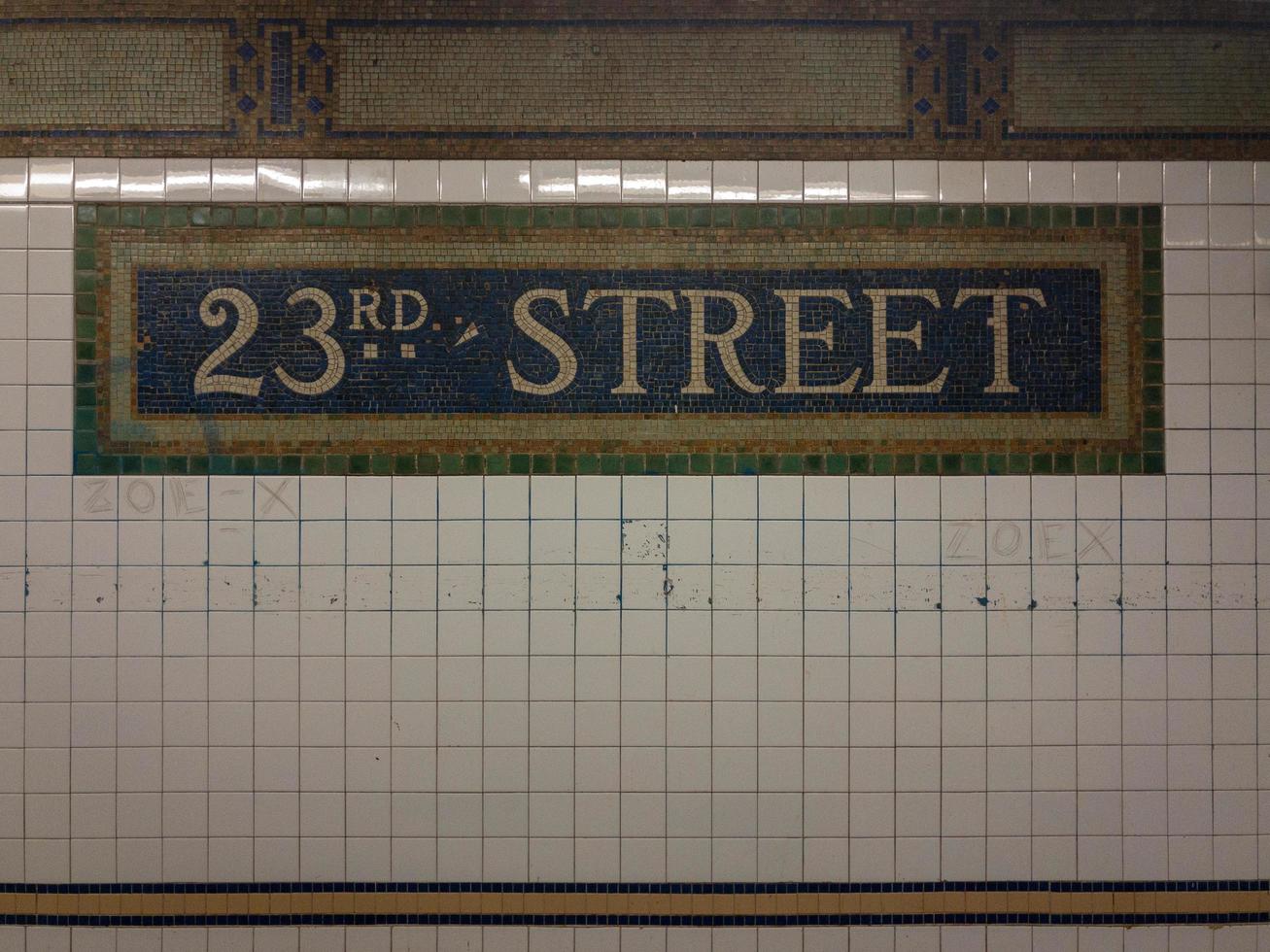 New York City - May 8, 2018 -  23rd Street Subway Station in New York City. photo